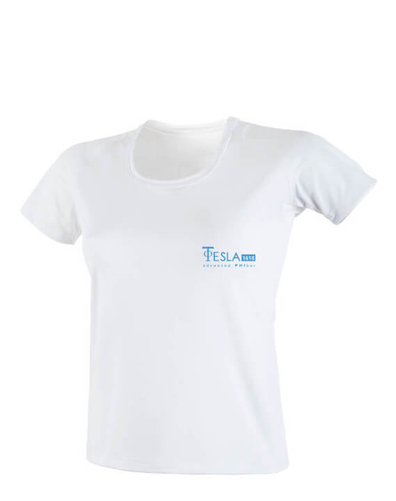 T-shirt girocollo bianca donna FIR Tesla 1618