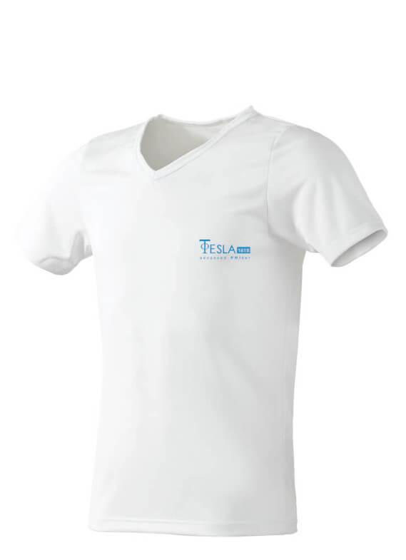T-shirt bianca a V uomo FIR Tesla 1618